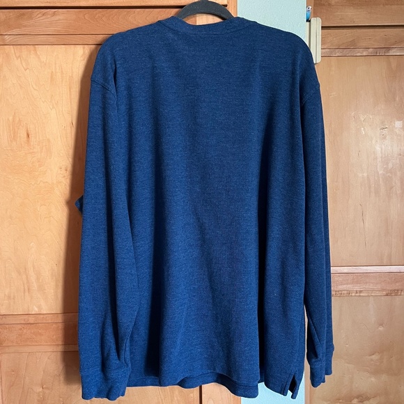 L.L. Bean 100% Cotton Waffle Knit Henley Gently Worn Size XXL Regular - Picture 2 of 5